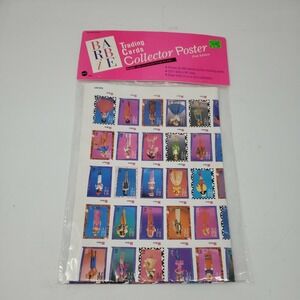 NIP 1990‎ Barbie Doll Trading Cards Collector Poster Mattel New